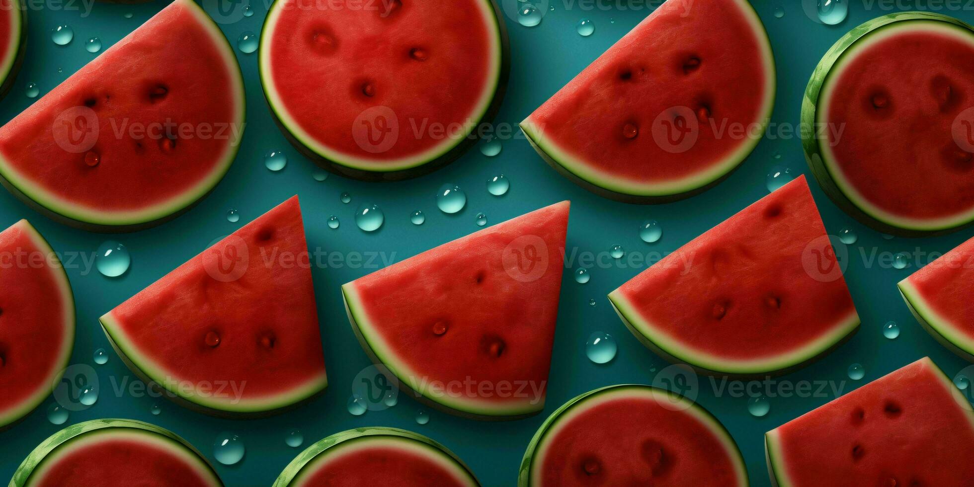 Sliced Watermelons Background. Heap of Watermelons. Generative AI photo