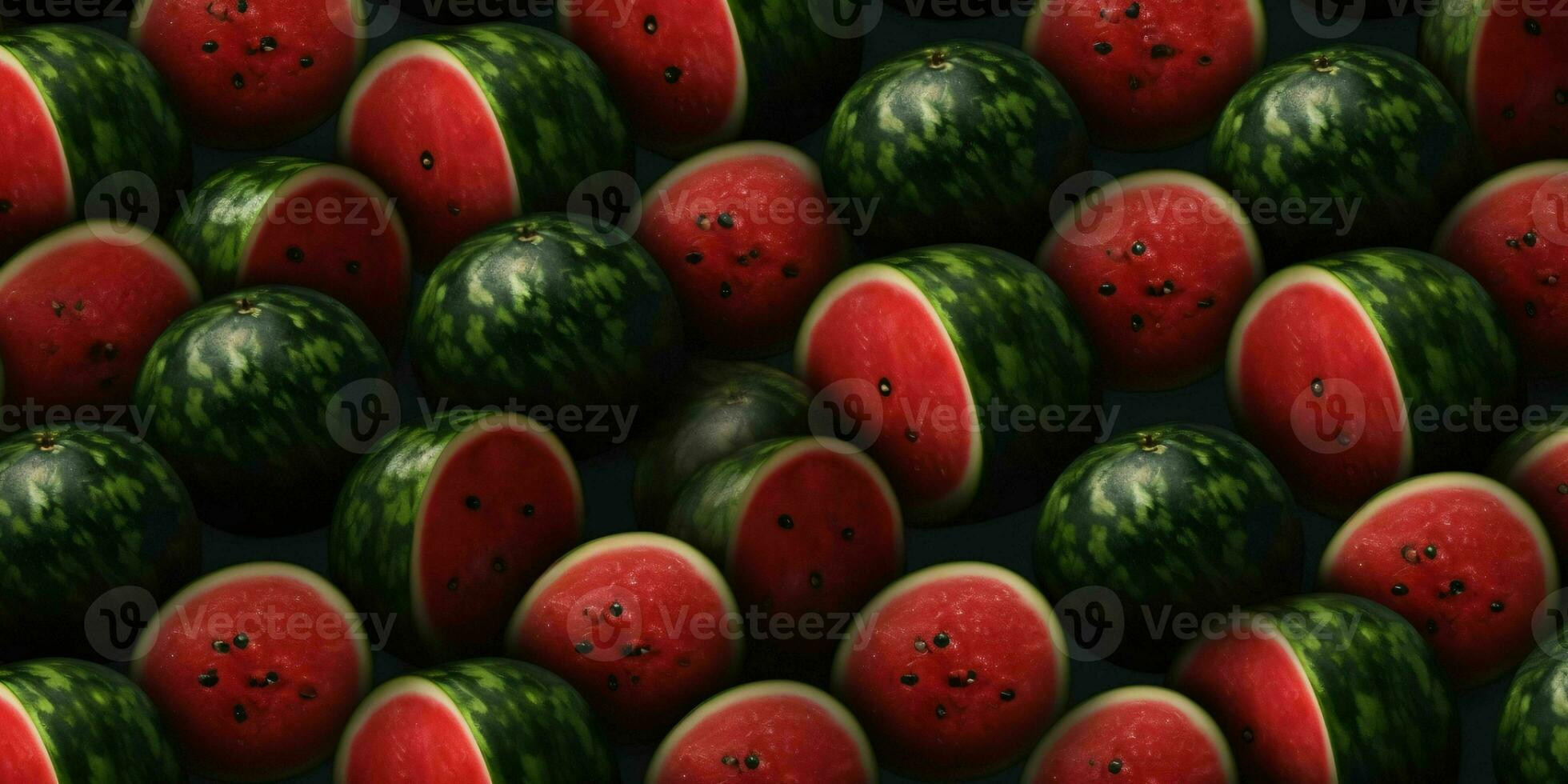 Sliced Watermelons Background. Heap of Watermelons. Generative AI photo