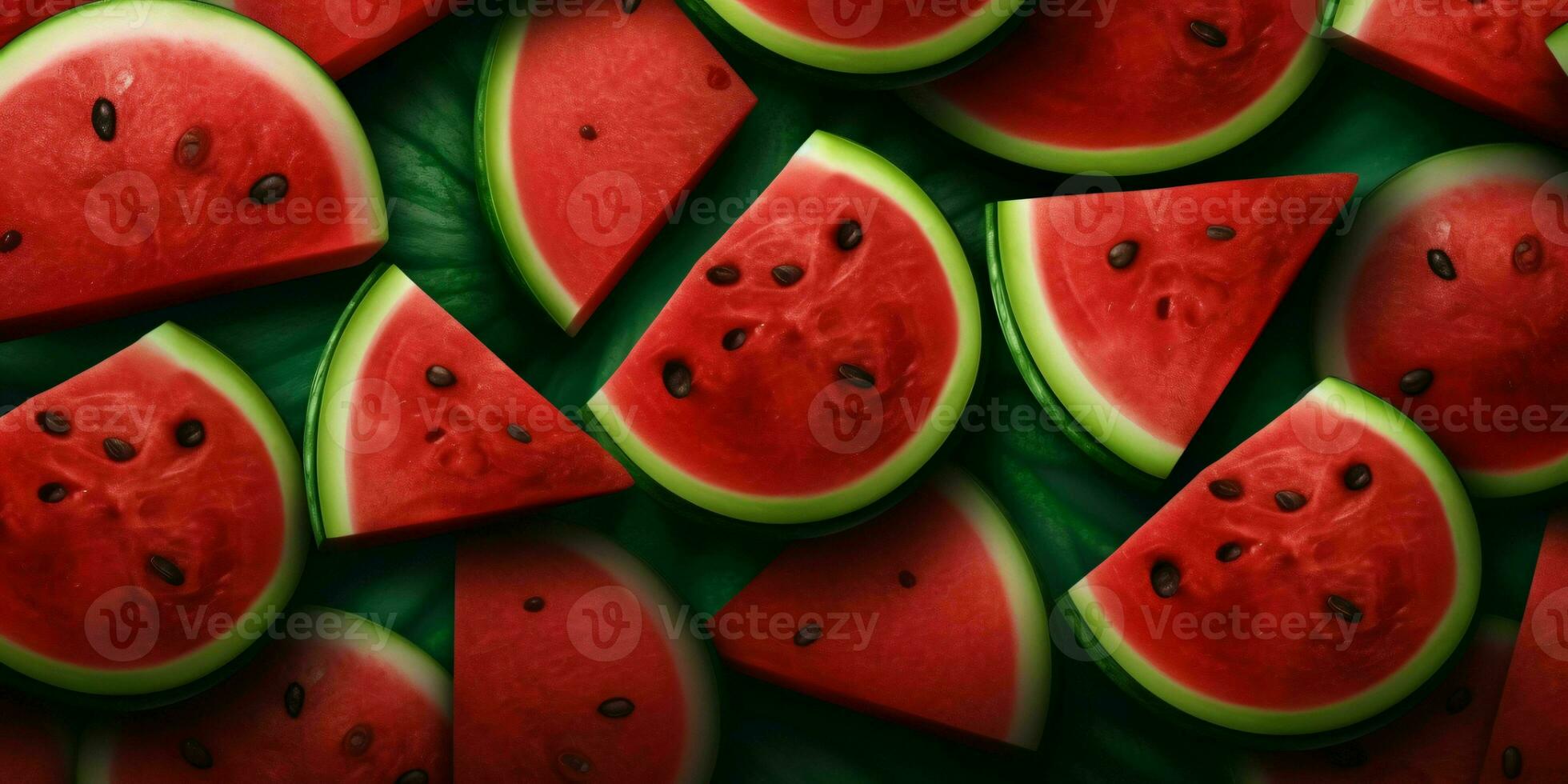 Sliced Watermelons Background. Heap of Watermelons. Generative AI photo