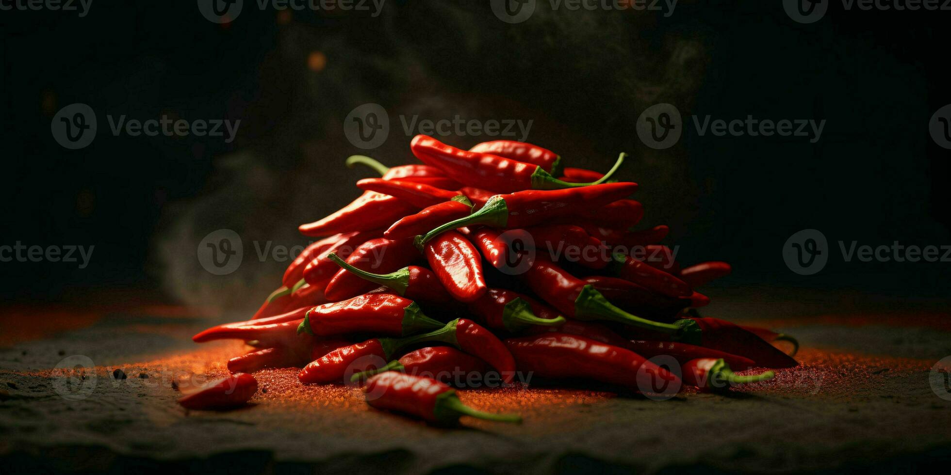 Fresco rojo pimentón pimienta con agua gotas. generativo ai foto