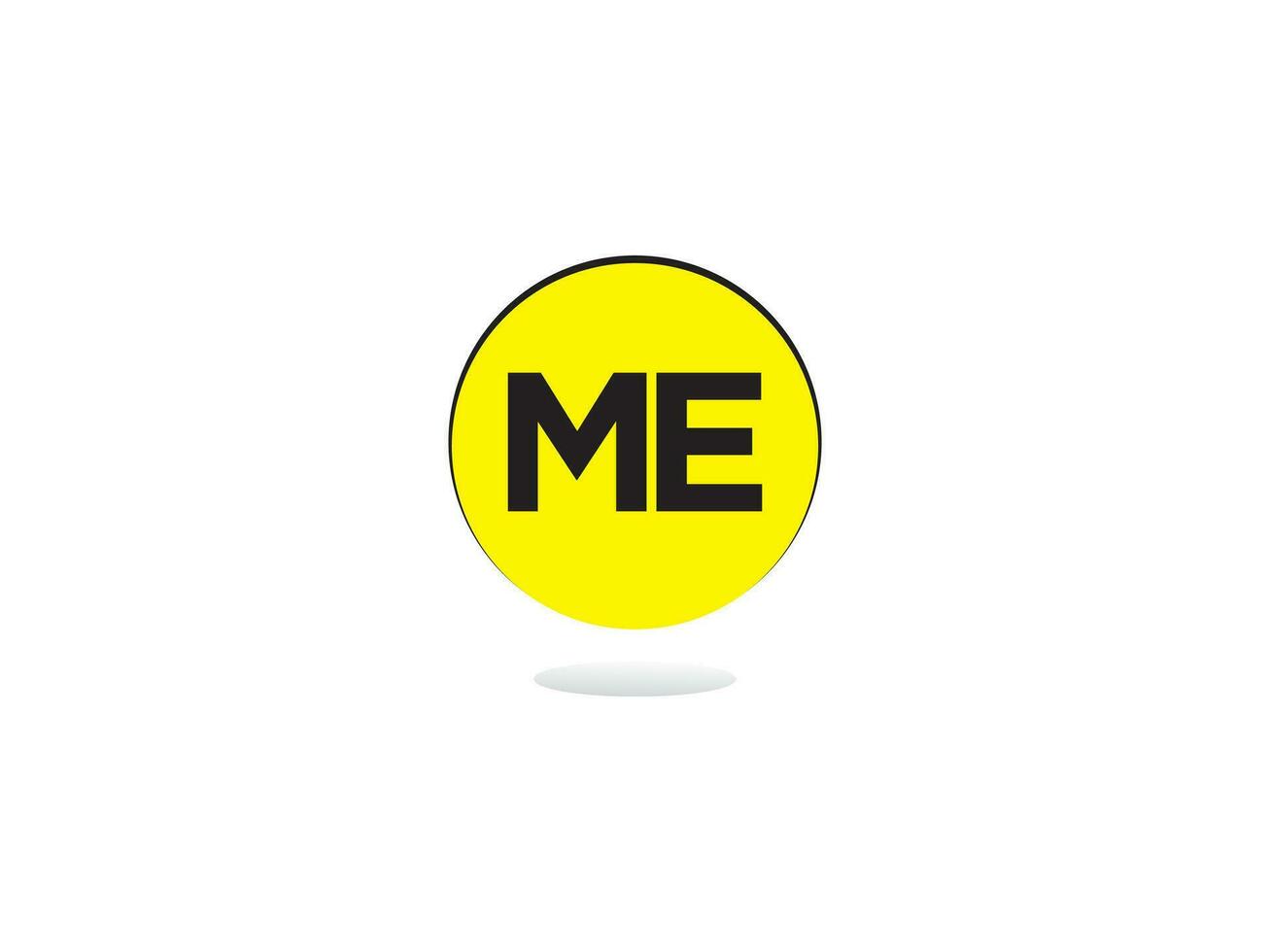 Minimal ME Logo Icon, Creative Me Logo Letter Design For Business vector