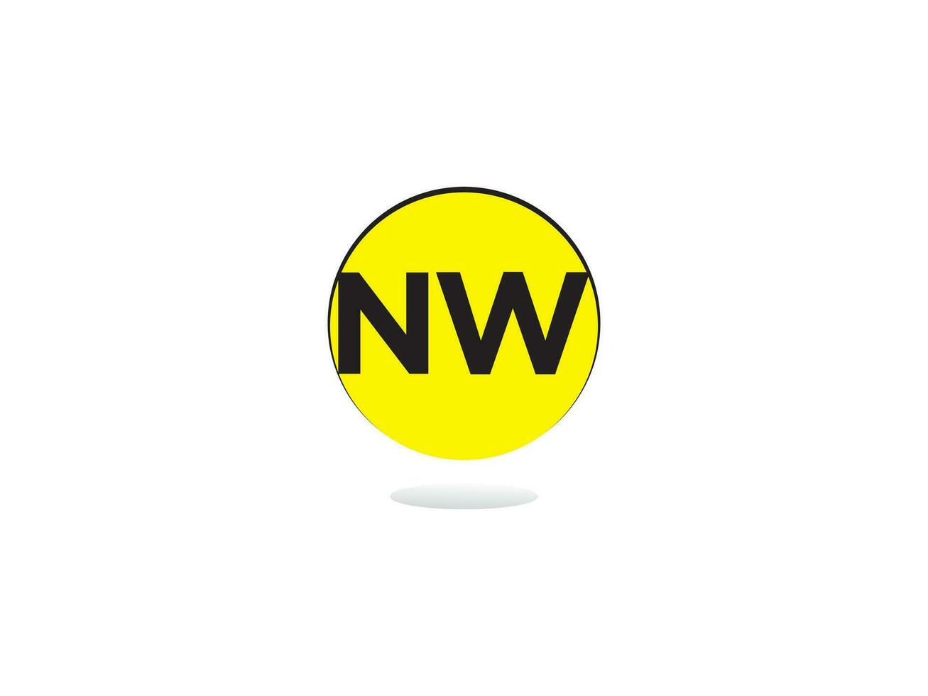 Abstract NW Logo Icon, Modern Luxury Nw Minimalist Letter Logo vector