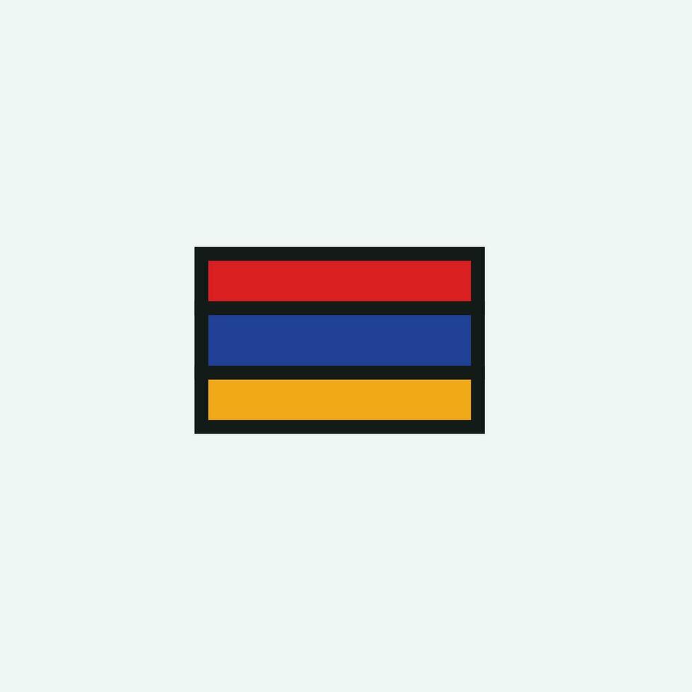 Armenia flag icon vector
