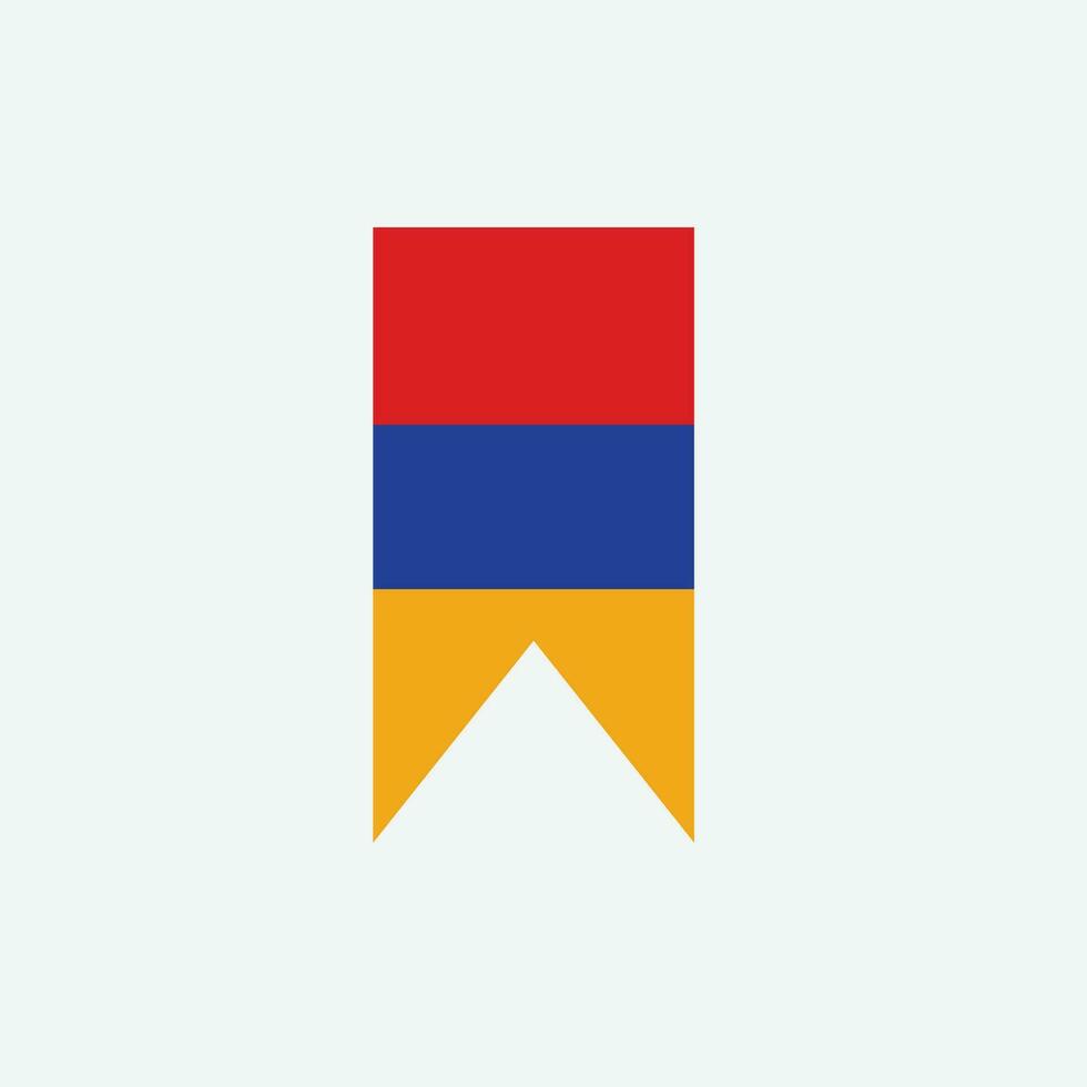 icono de la bandera de armenia vector