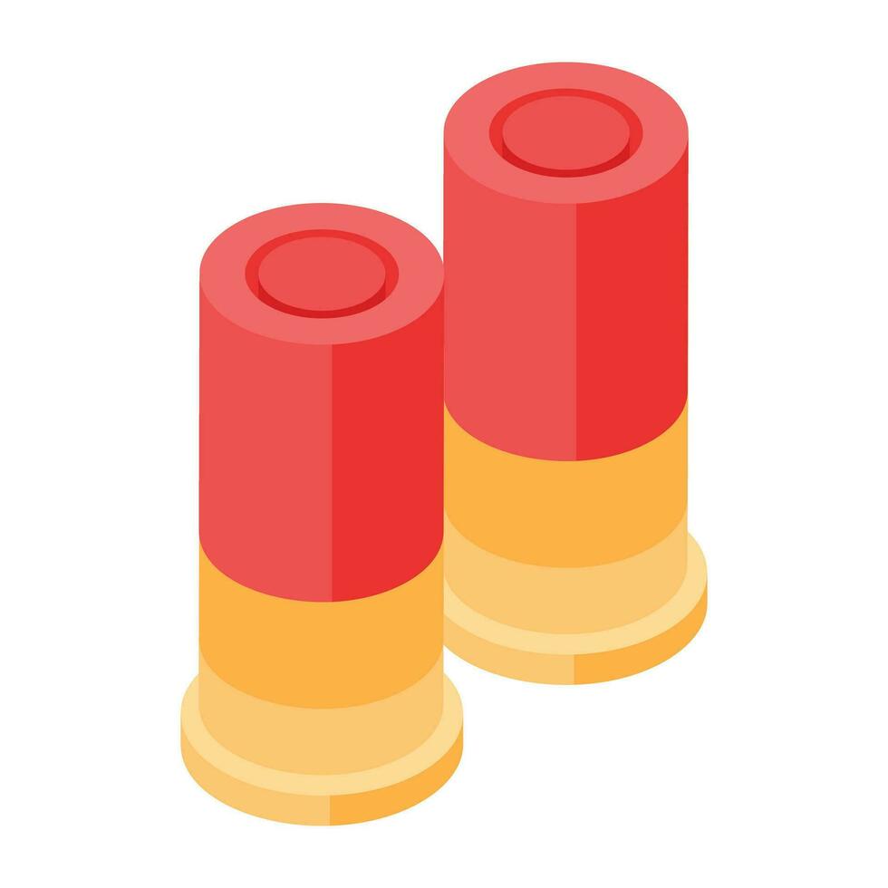 Shotgun Shells icon in isometric style vector