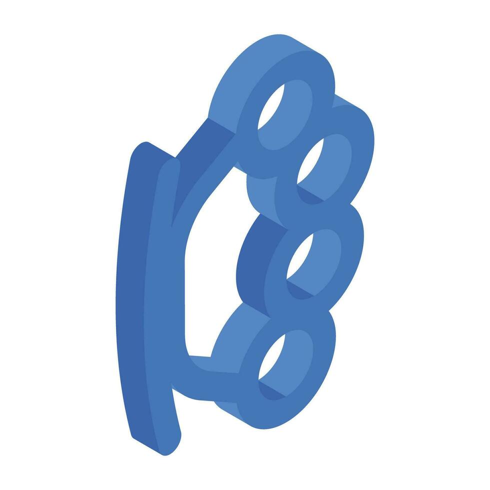 Check out brass knuckles isometric icon vector