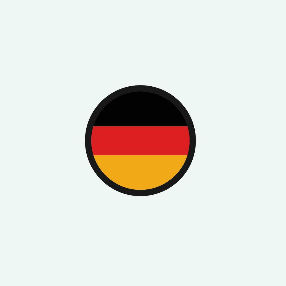 icono de la bandera de Alemania vector