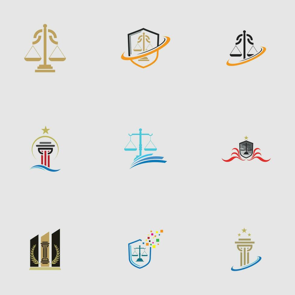 justice law Logo Template vector