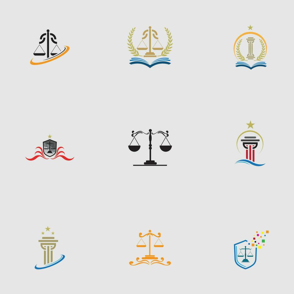 justice law Logo Template vector