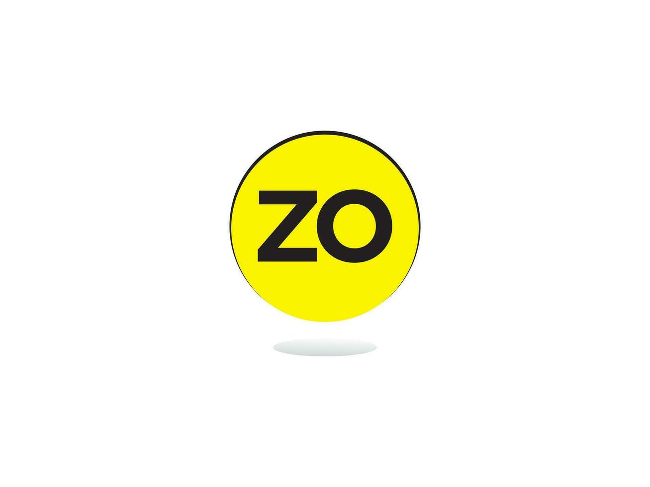 monograma zo logo icono, inicial zo onz lujo circulo logo letra diseño vector