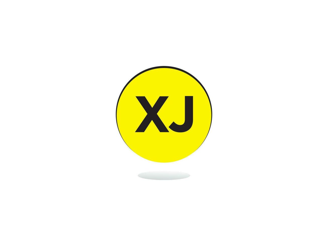 minimalista xj logo carta, monograma xj jx lujo circulo logo icono vector