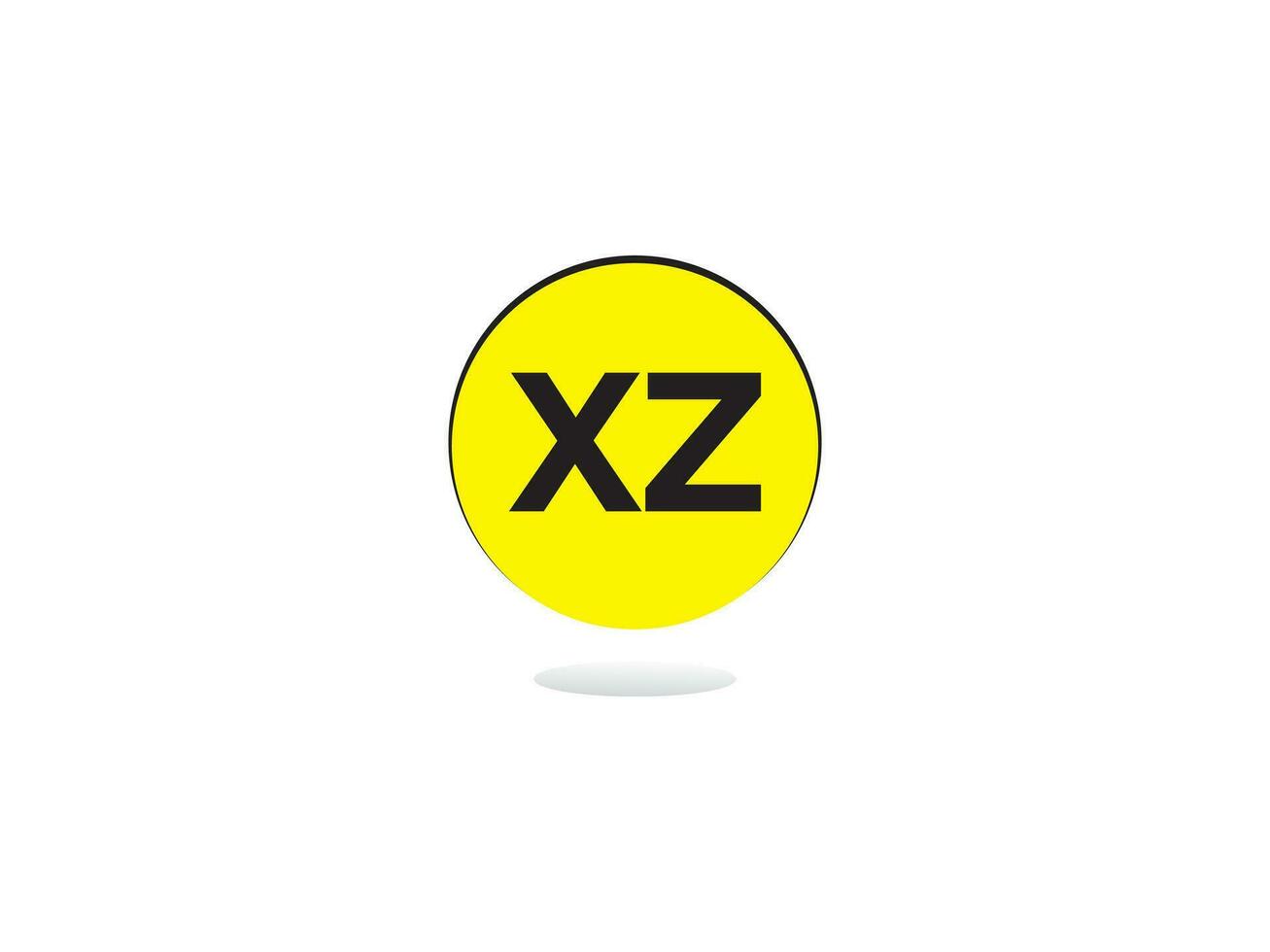 Minimalist Xz Logo Letter, Monogram Xz zx Luxury Circle Logo Icon Vector