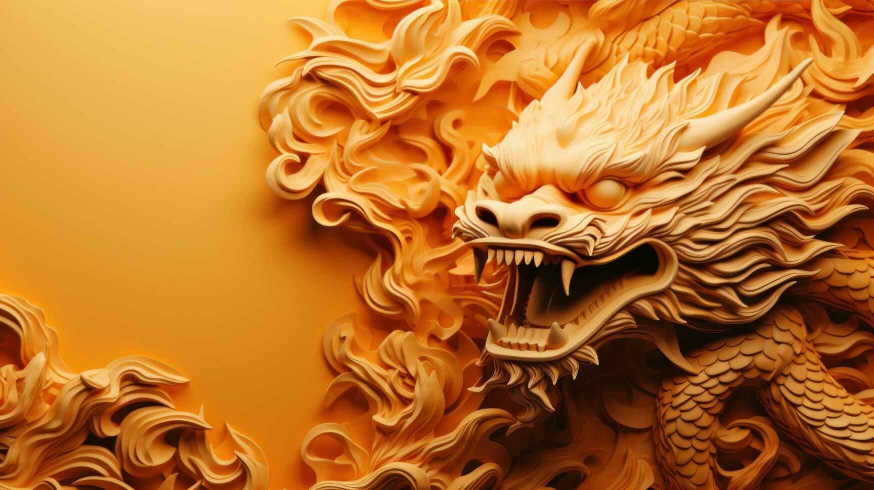 chinese dragon with copy space photo