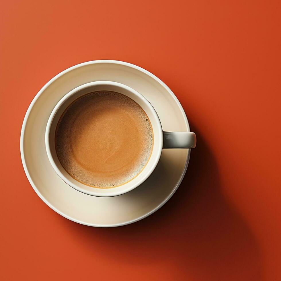 cup of coffee in the style of minimalist backgrounds photo