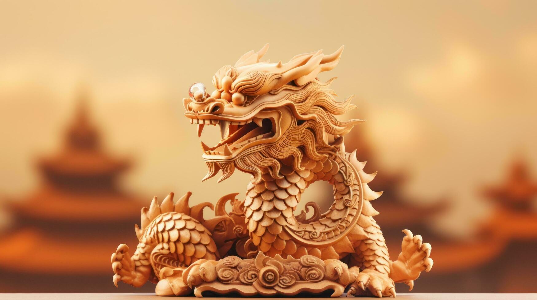 chinese dragon with copy space photo