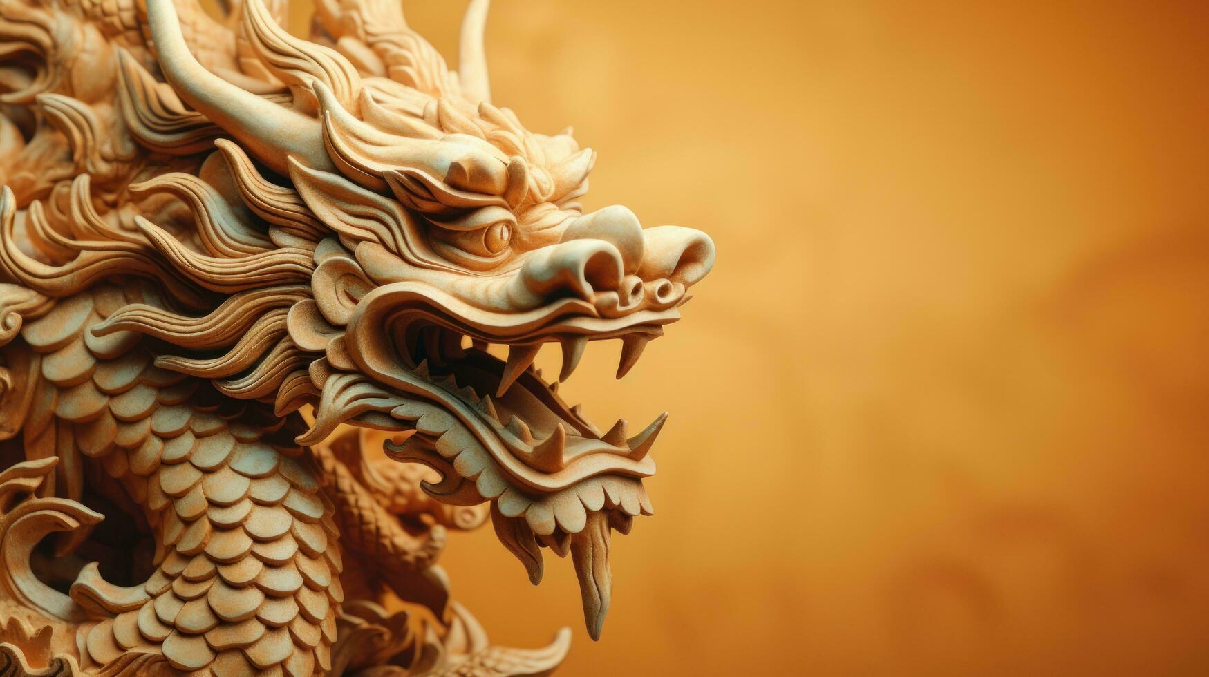 chinese dragon with copy space photo