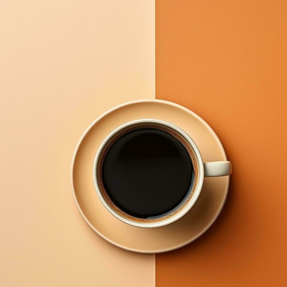 cup of coffee in the style of minimalist backgrounds photo