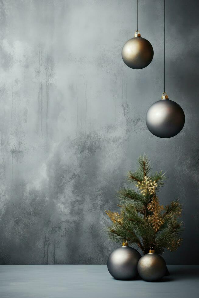 christmas decor with copy space photo