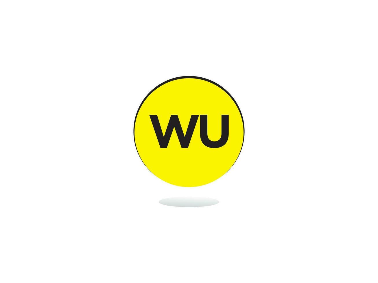 moderno wu logo carta, inicial wu logo icono vector