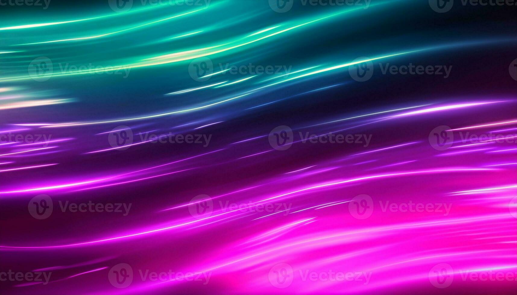 Abstract futuristic background with pink blue neon lines glowing in ultraviolet light, and bokeh lights. Generative AI photo