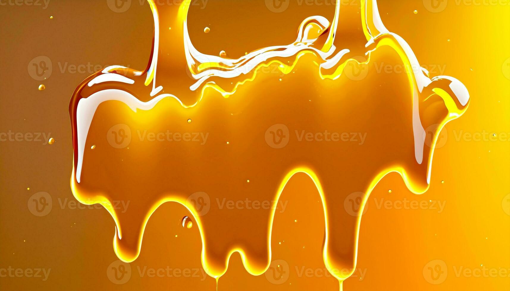 Pouring golden honey texture. Healthy and natural delicious sweets. Flow dripping yellow melted liquid. Food background. Generative AI photo