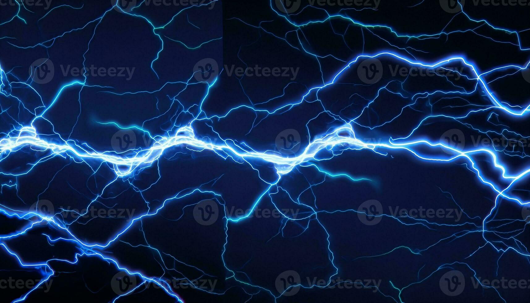 Abstact futuristic background with electric neon waves, electro light effect. Generative AI photo
