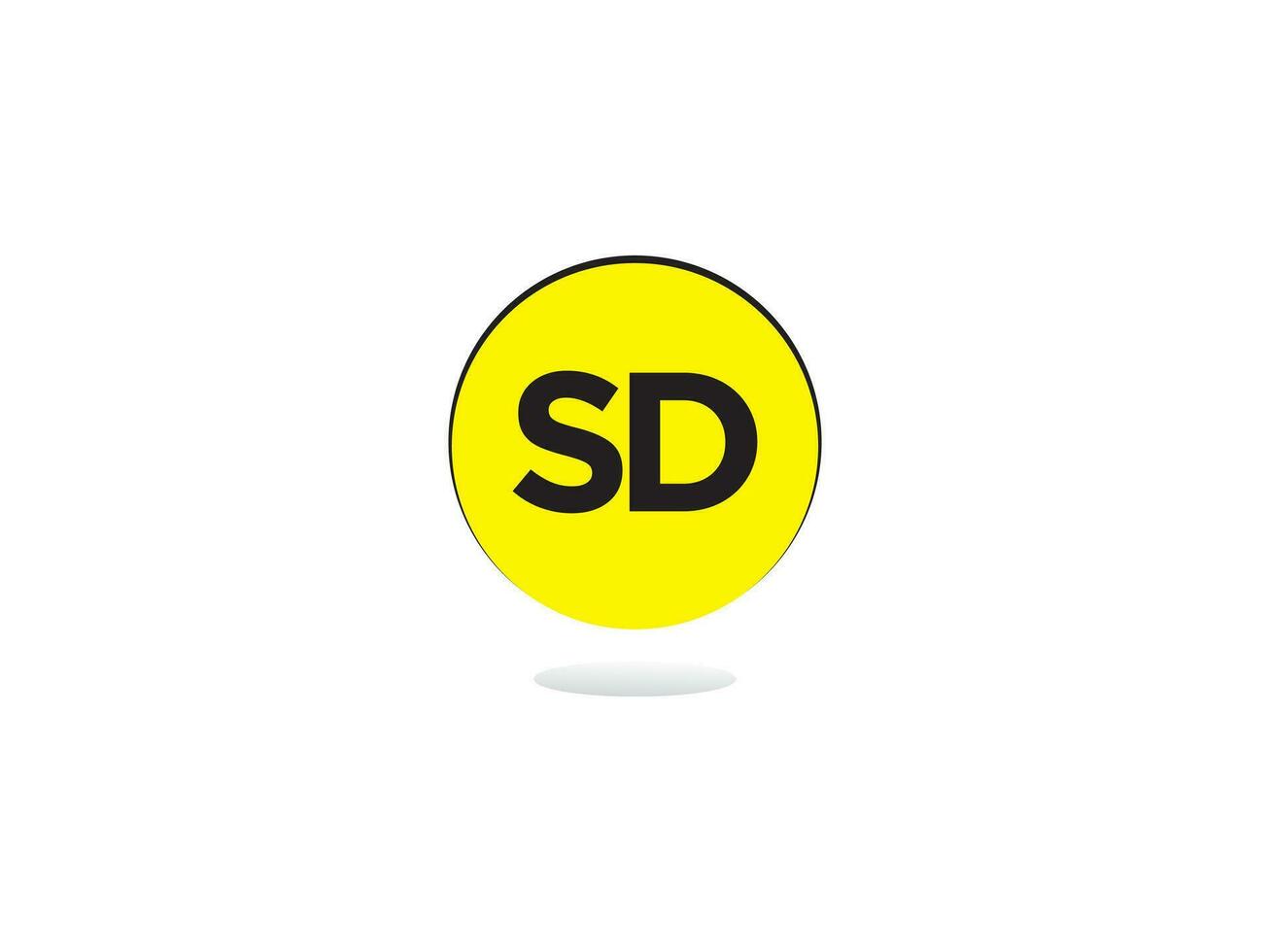 Initial Sd Luxury Circle Logo, Creative SD Logo Icon Design For Shop