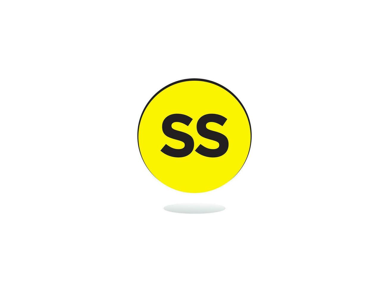 Initial Ss Luxury Circle Logo, Creative SS Logo Icon Design For Shop vector