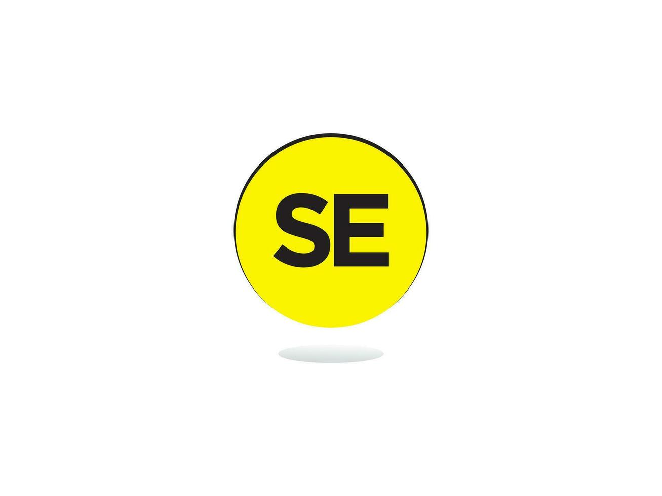 Initial Se Luxury Circle Logo, Creative SE Logo Icon Design For Shop vector