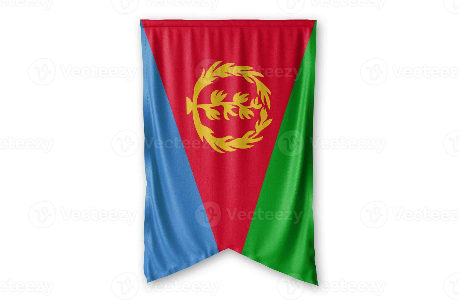 Eritrea. flag and white background. - Image. photo