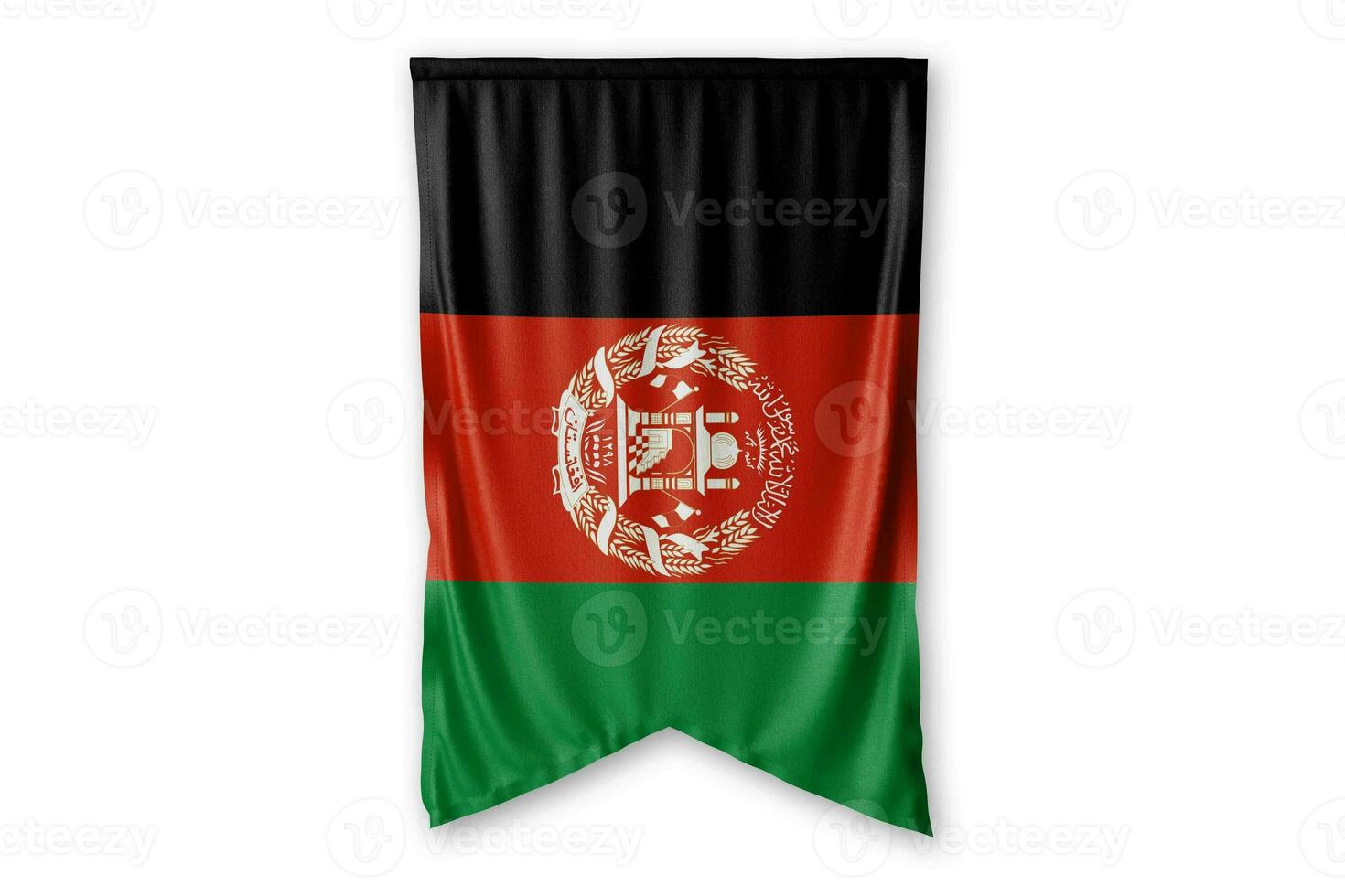 Afghanistan flag and white background. - Image. photo