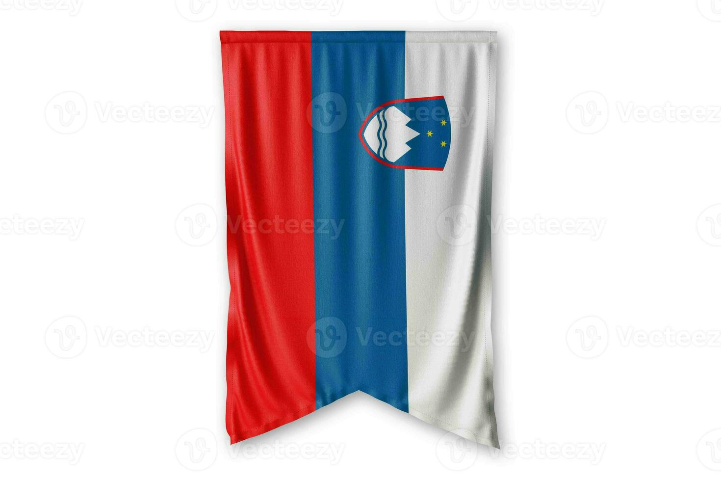 Slovenia flag and white background. - Image. photo