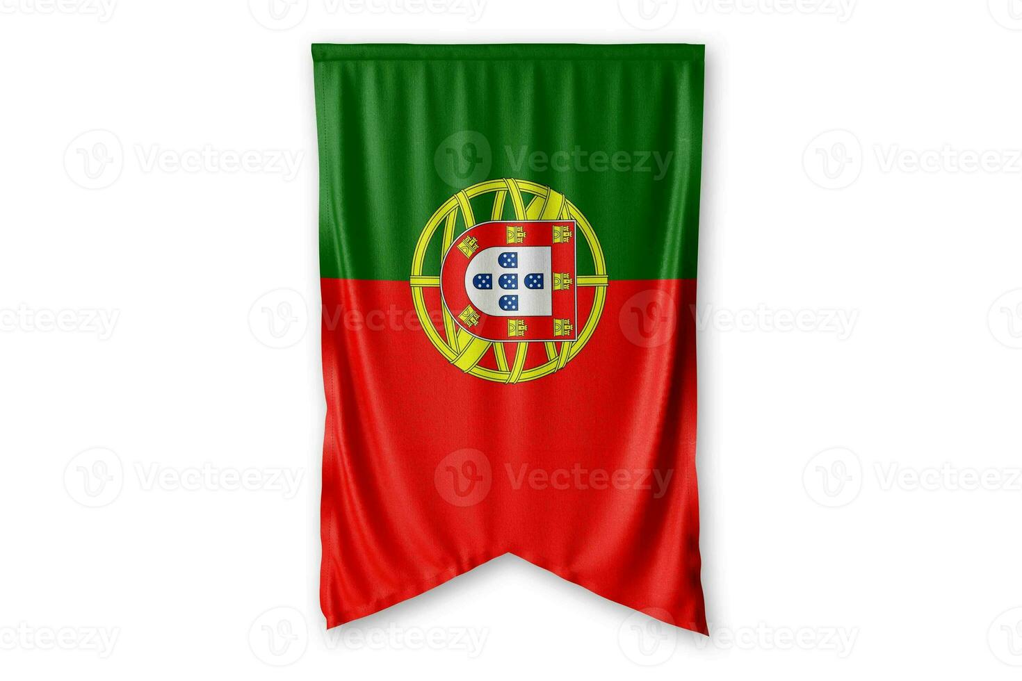 Portugal flag and white background. - Image. photo