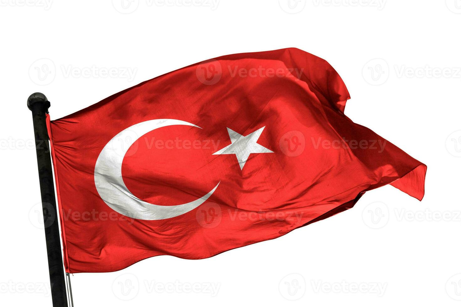 Turkey flag on a white background. - image. photo