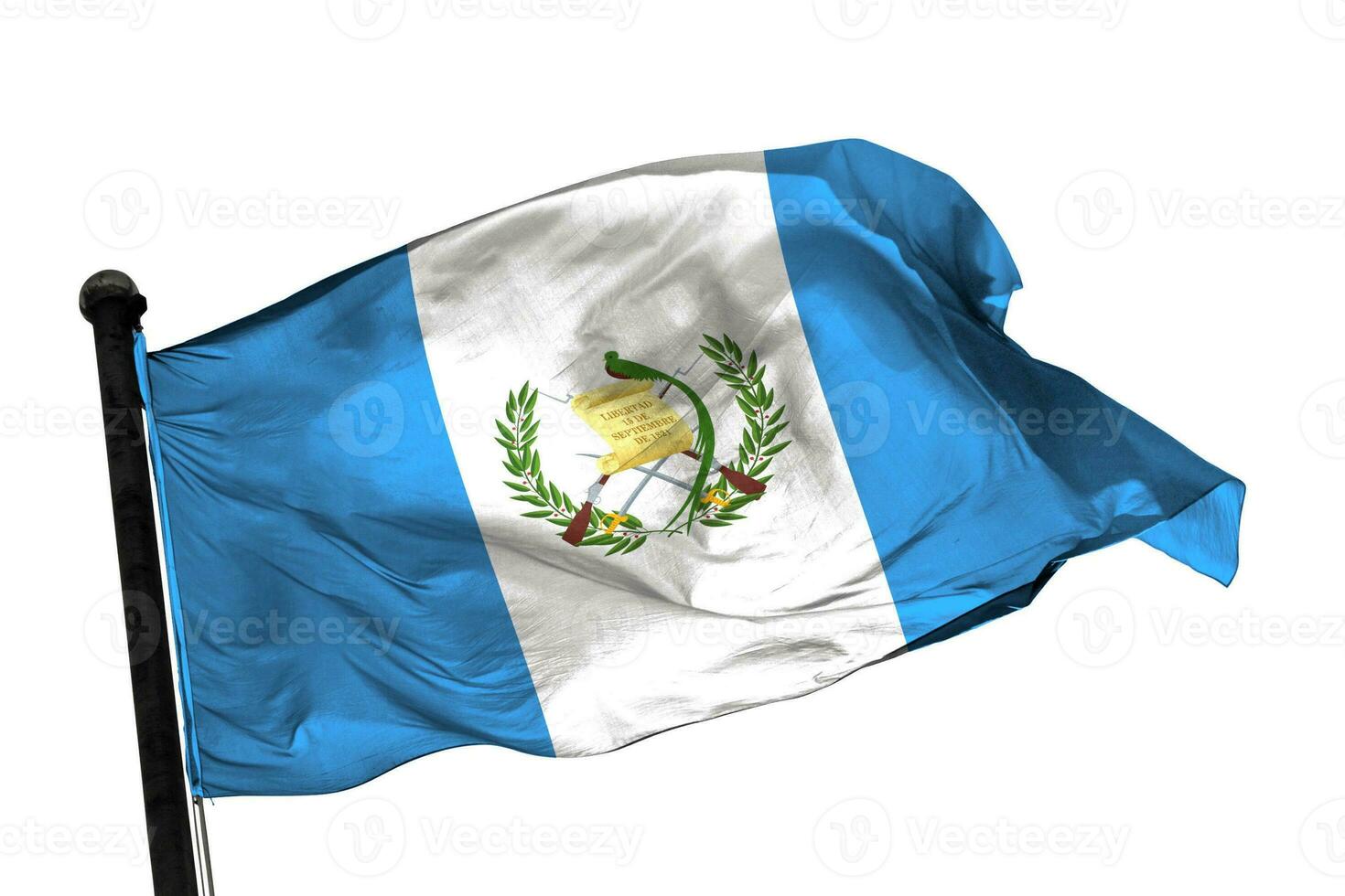 Guatemala bandera en un blanco antecedentes. - imagen. foto