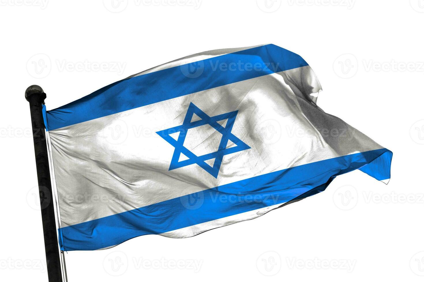 Israel flag on a white background. - image. photo