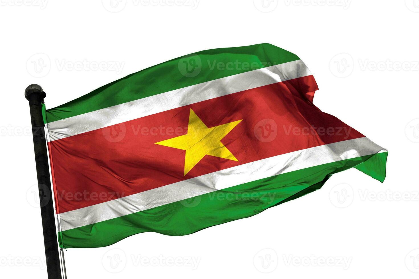 Suriname flag on a white background. - image. photo