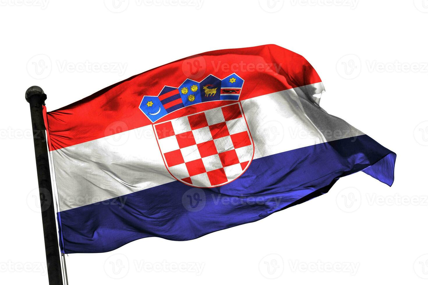 Croacia bandera en un blanco antecedentes. - imagen. foto