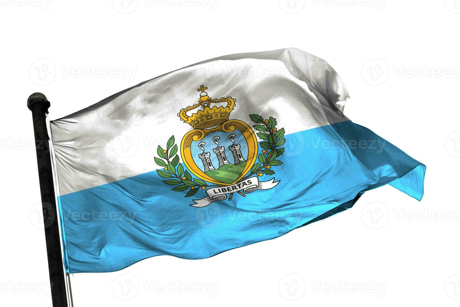 San-Marino flag on a white background. - image. photo