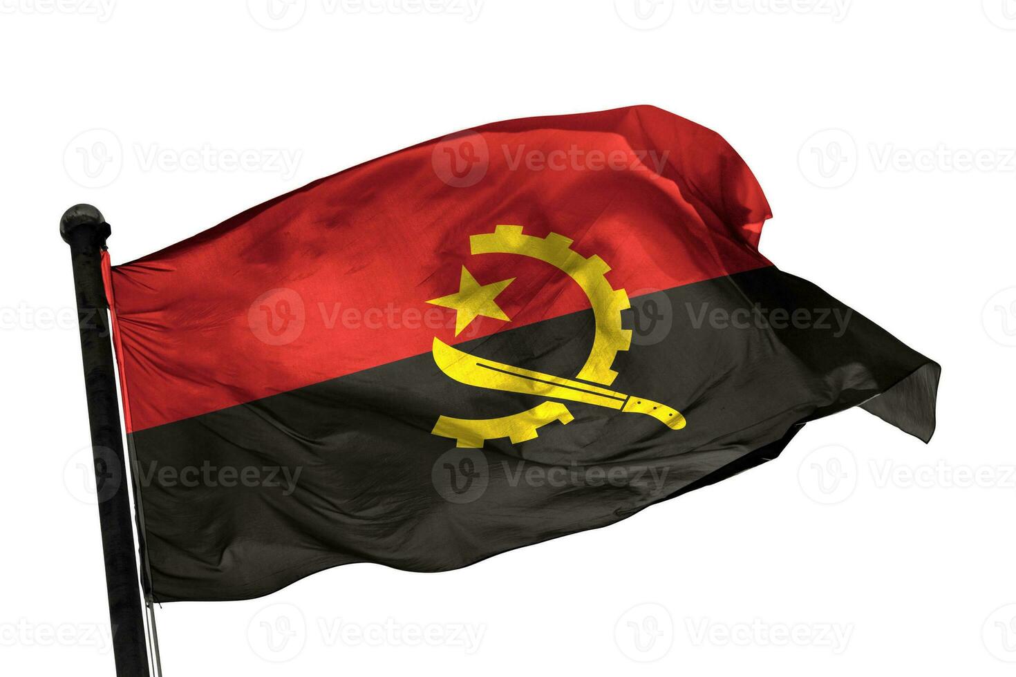 Angola flag on a white background. - image. photo