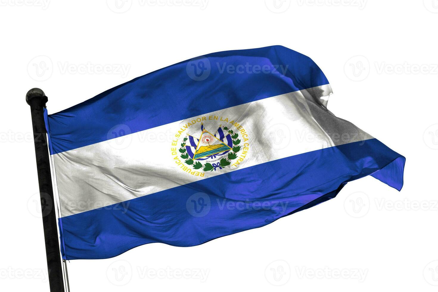 EI-Salvador flag on a white background. - image. photo