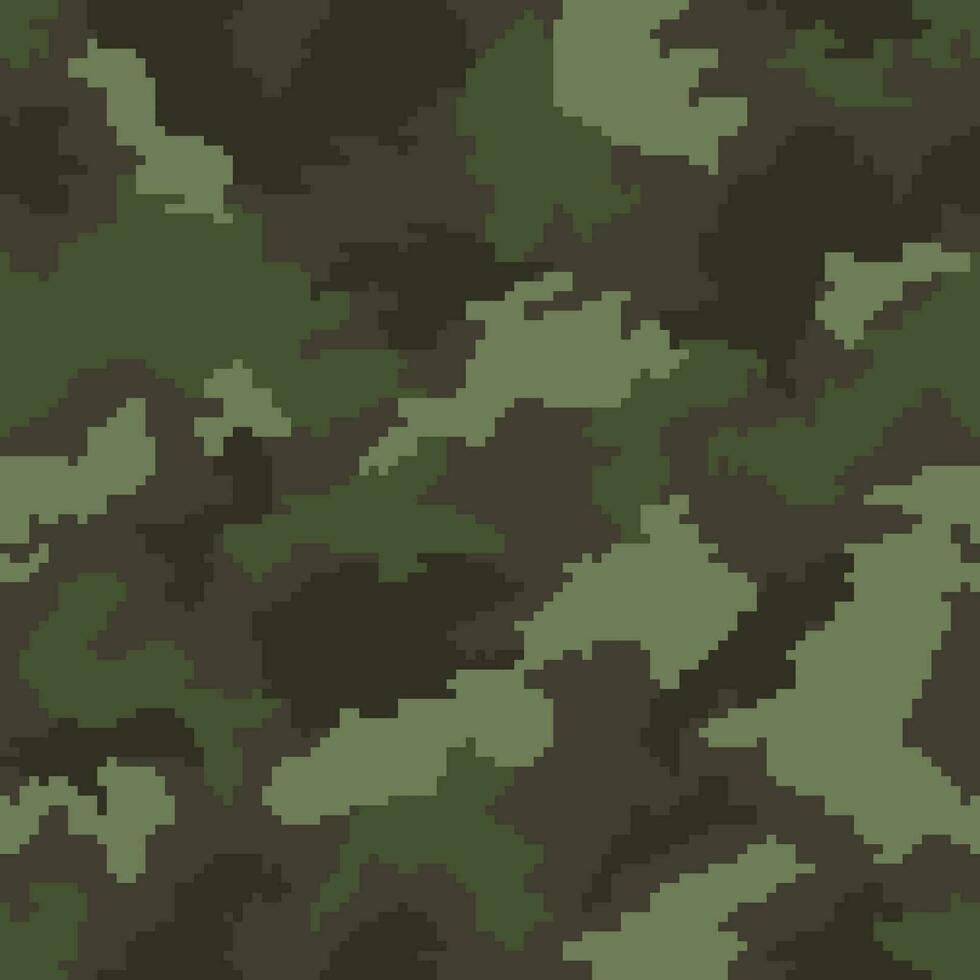 Green camouflage seamless vector background. Vector pattern