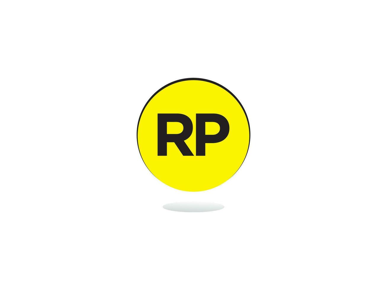 Monogram Rp Vector Logo Icon, Minimalist RP Logo Letter Design