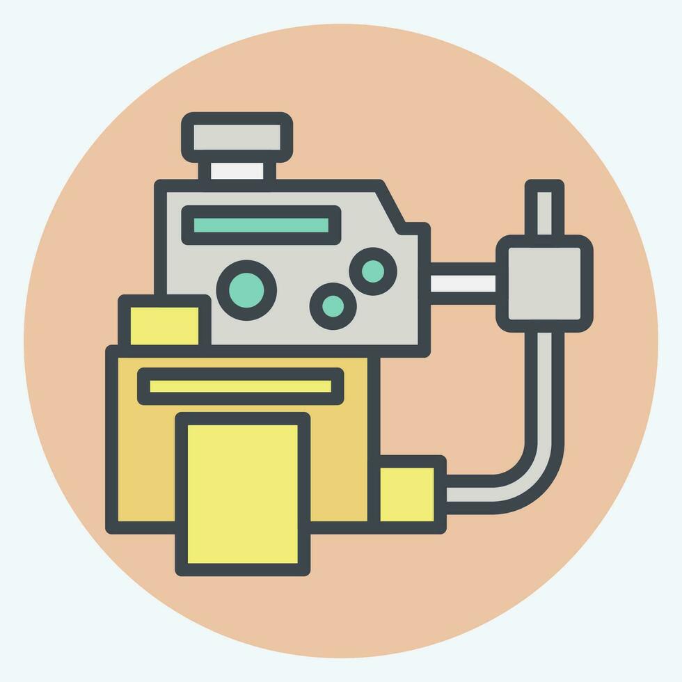 Icon Coolant Leak Diagnosis. related to Car Maintenance symbol. color mate style. simple design editable. simple illustration vector