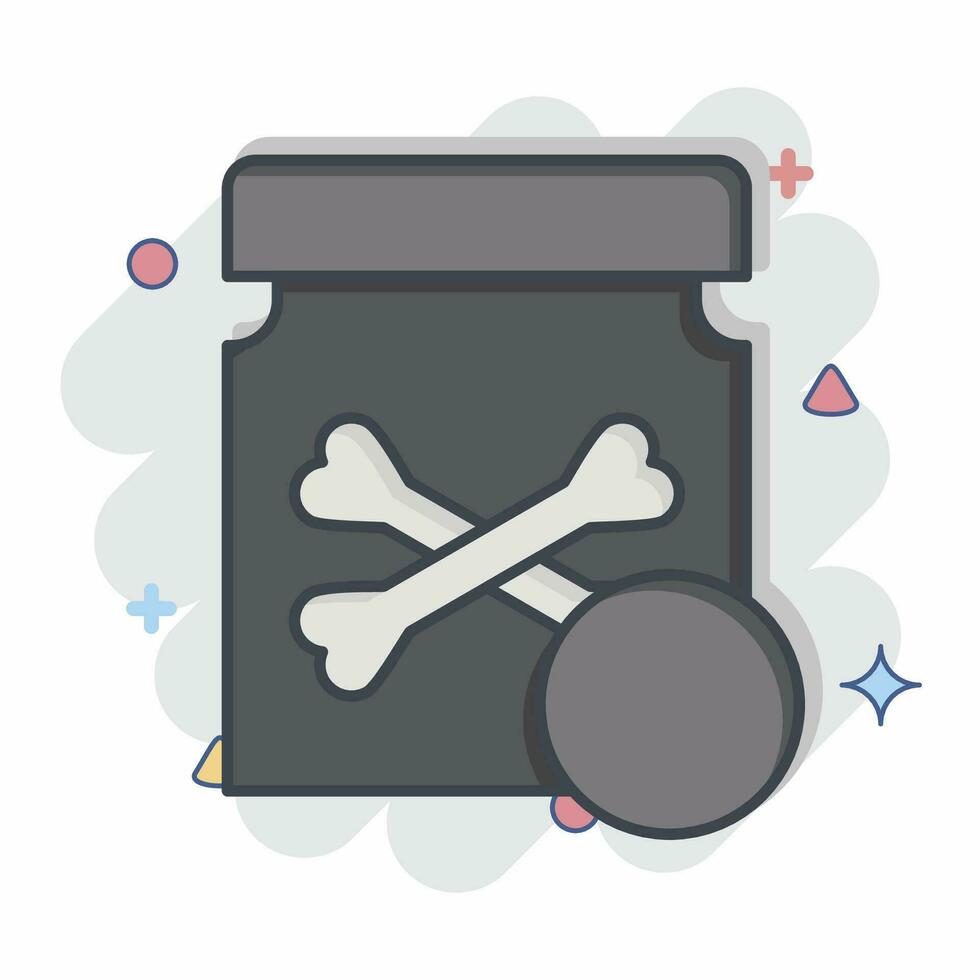 Icon Pills. related to Poison symbol. comic style. simple design editable. simple illustration vector