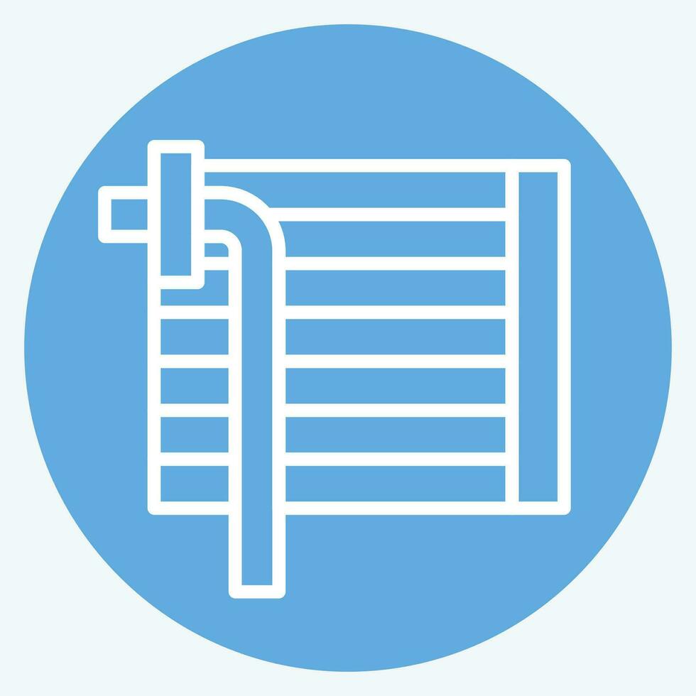 Icon AC Evaporator. related to Car Maintenance symbol. blue eyes style. simple design editable. simple illustration vector