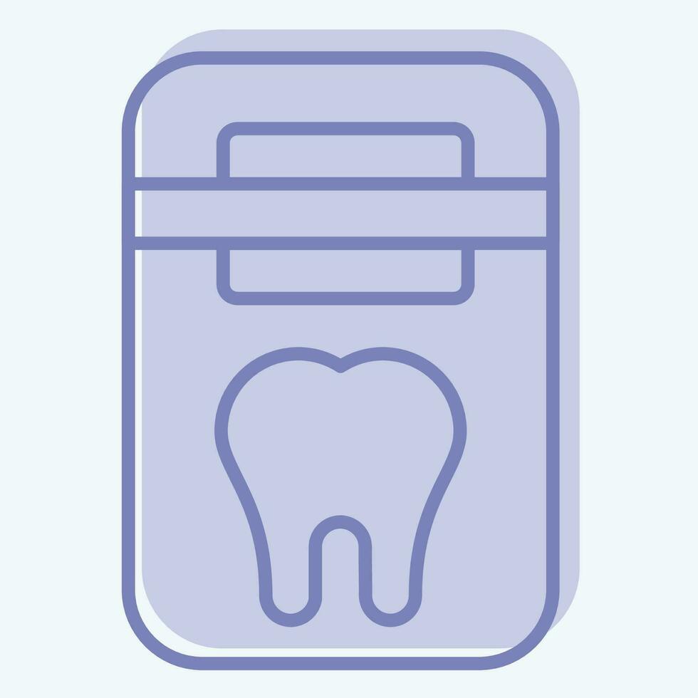 Icon Dental Floss. related to Dentist symbol. two tone style. simple design editable. simple illustration vector