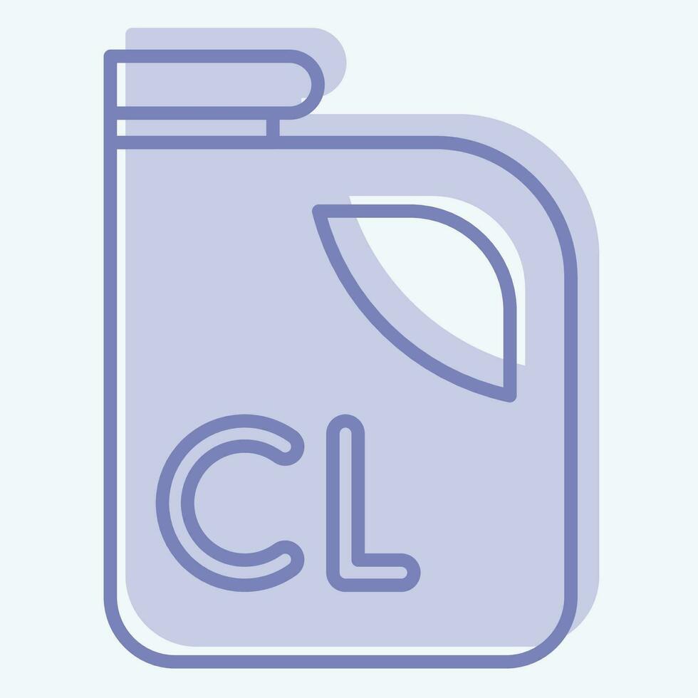 Icon Chlorine. related to Poison symbol. two tone style. simple design editable. simple illustration vector