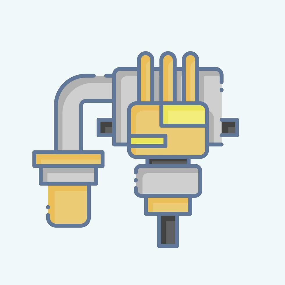 Icon Fuel Rejector. related to Car Maintenance symbol. doodle style. simple design editable. simple illustration vector