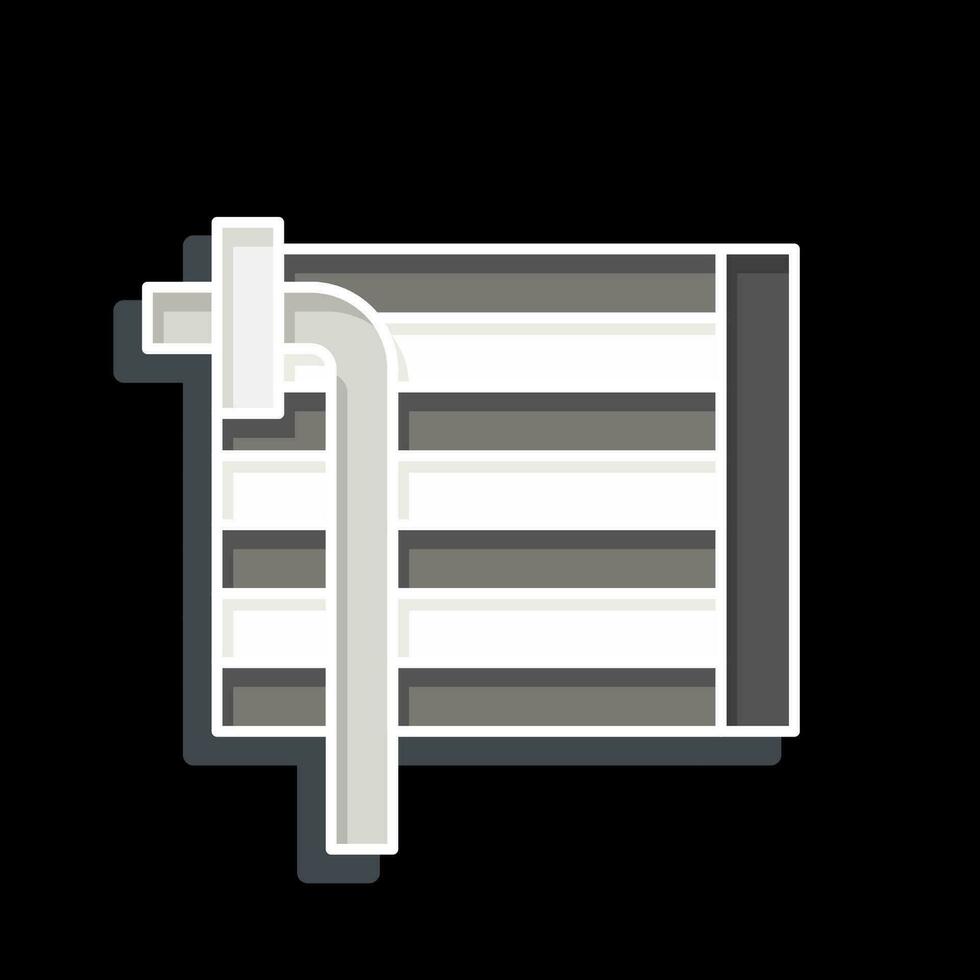 Icon AC Evaporator. related to Car Maintenance symbol. glossy style. simple design editable. simple illustration vector